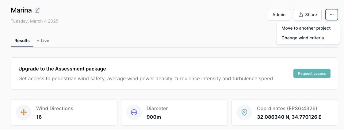 Change the wind criteria